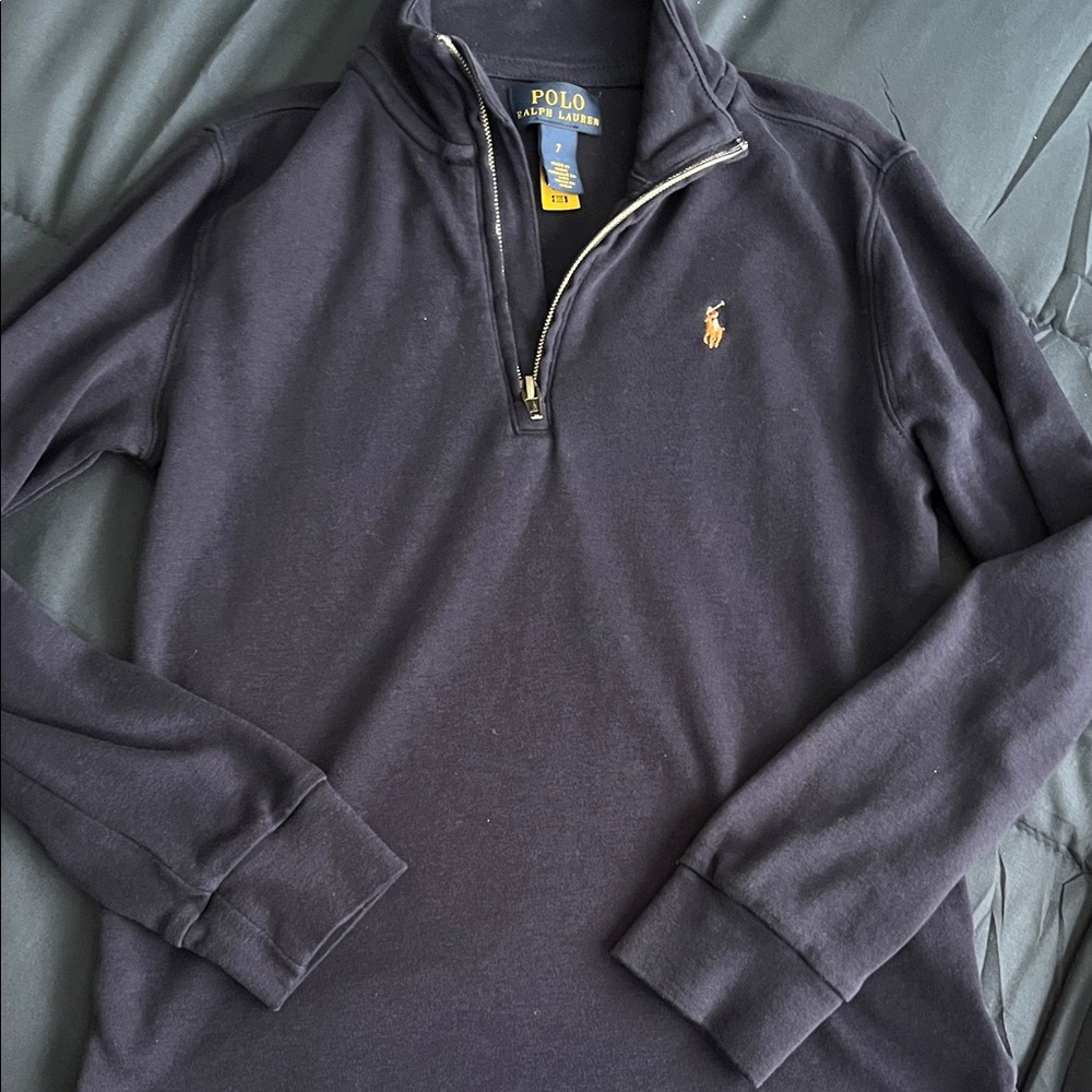 Polo by Ralph Lauren kids Navy Quarter-Zip Sweater